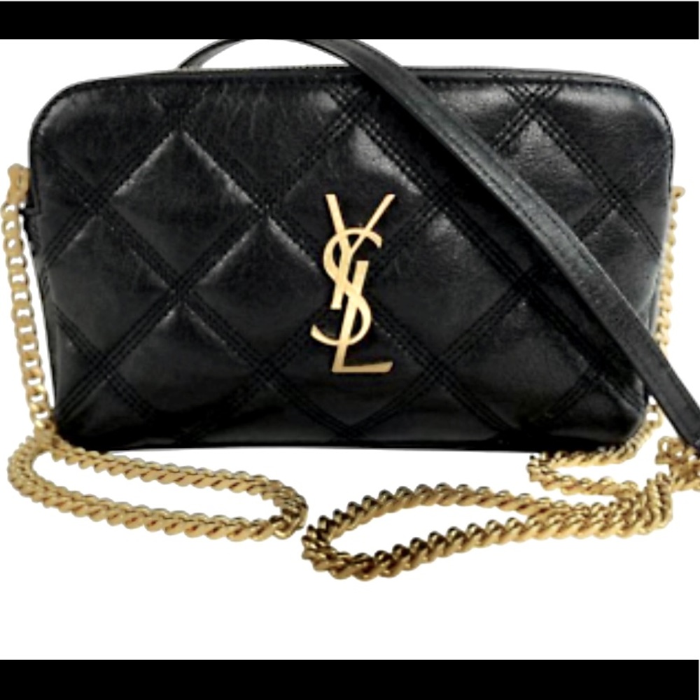 Saint Laurent
Becky YSL Quilted Double Zip Pouch Crossbody Bag